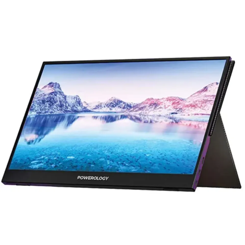 Powerology Ultraflacher tragbarer Full HD-Monitor 15.6 - Schwarz Powerology Ultraflacher tragbarer Full HD-Monitor 15.6 - Schwarz