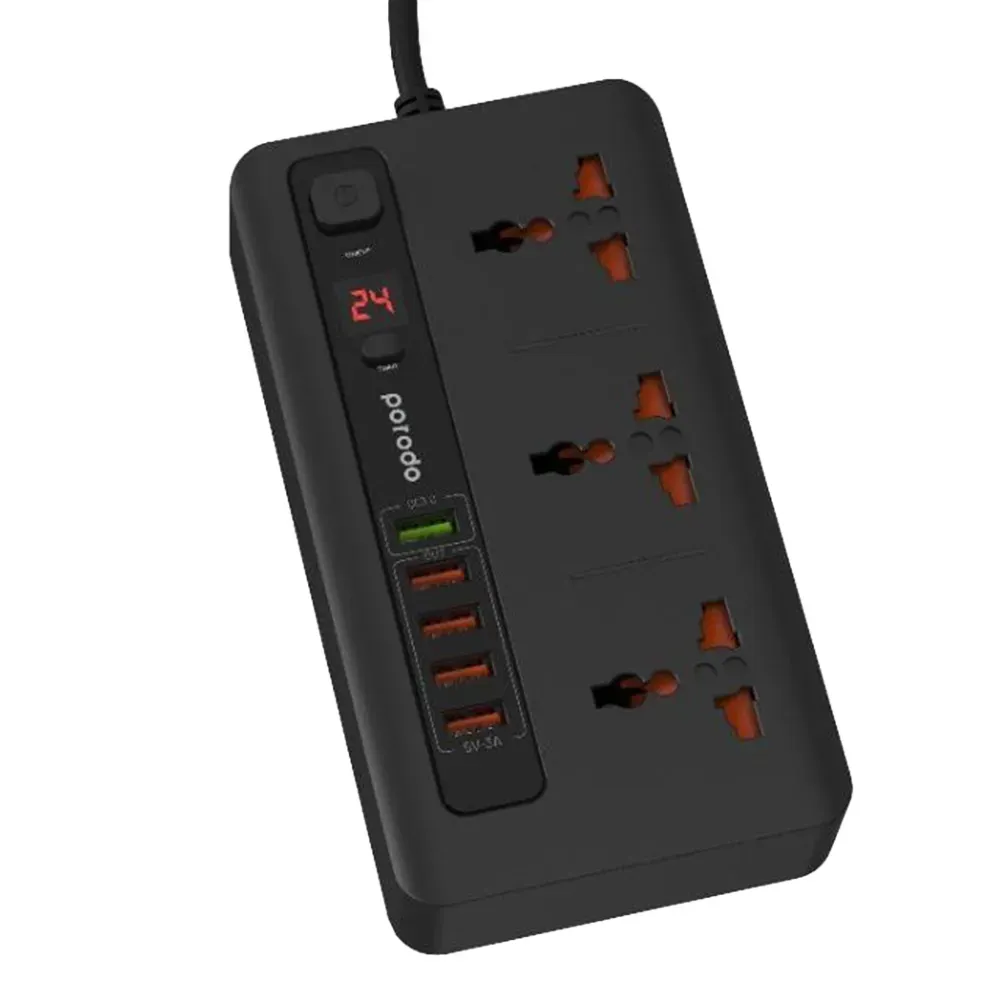 Porodo 4 USB Port 3.4A + 1 QC 3.0 mit 3