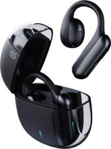 Porodo Soundtec Air Conduction TWS Earbuds with Semi Transparent Case - Black