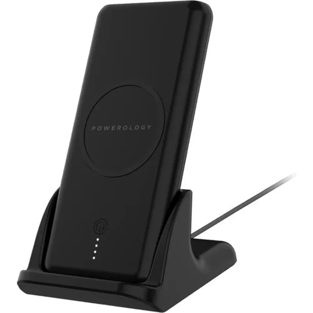 Powerology 2 in 1 Schnellladegerät in Kabellos - Schwarz Powerology 2 in 1 Schnellladegerät in Kabellos - Schwarz