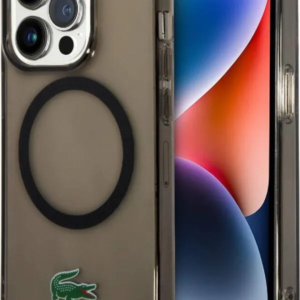 Lacoste HC Magsafe Transparent Case for iPhone 15 Pro Max - Black