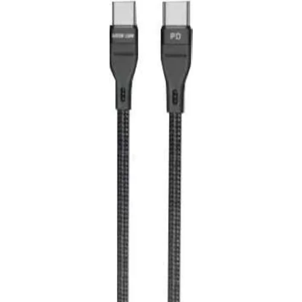 Green Lion USB-C auf USB-C Geflochtenes Kabel Serie 2 1M PD 60W - Schwarz