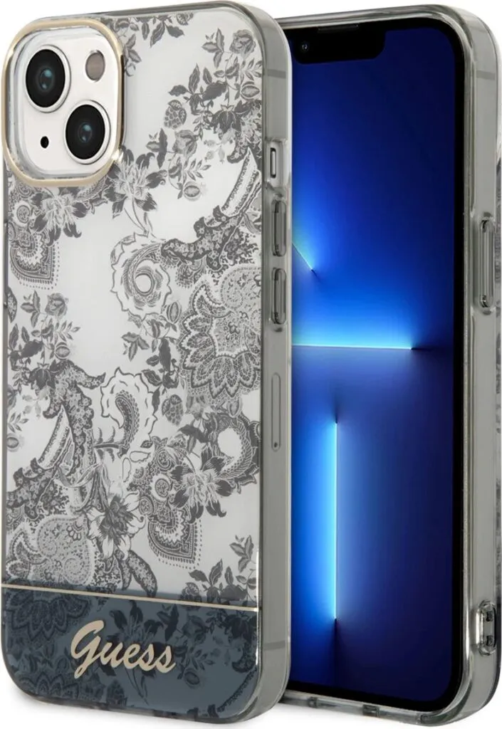 Guess PC/TPU IML Case With Double Layer Electroplated Camera Outline & Toile De Jou