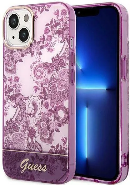 Guess PC/TPU IML Case With Double Layer Electroplated Camera Outline & Toile De Jou