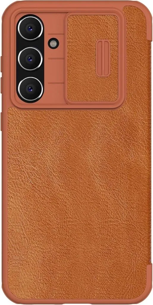 Nillkin Qin Pro Leather Series Cover Case Designed For Samsung Galaxy S23 FE - Brown