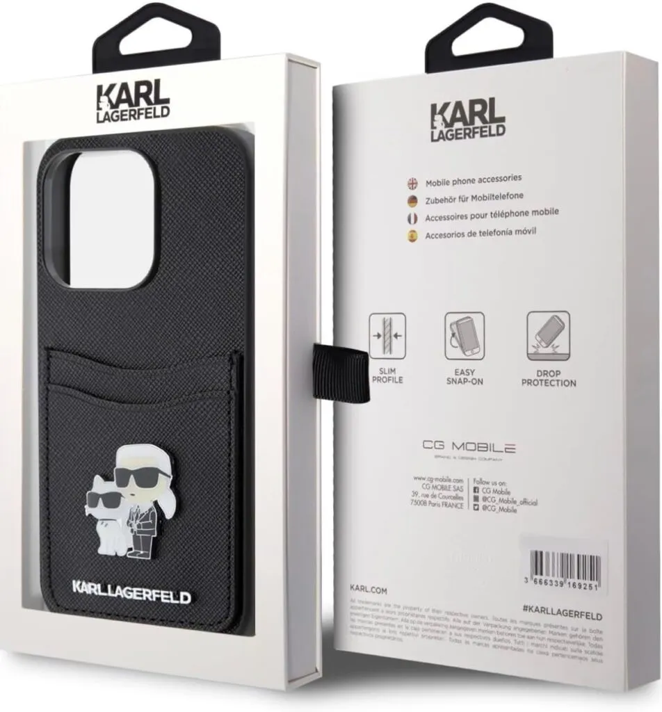 Karl Lagerfeld Saffiano Case with Cardslots and Karl Legerfeld Choupette Heads