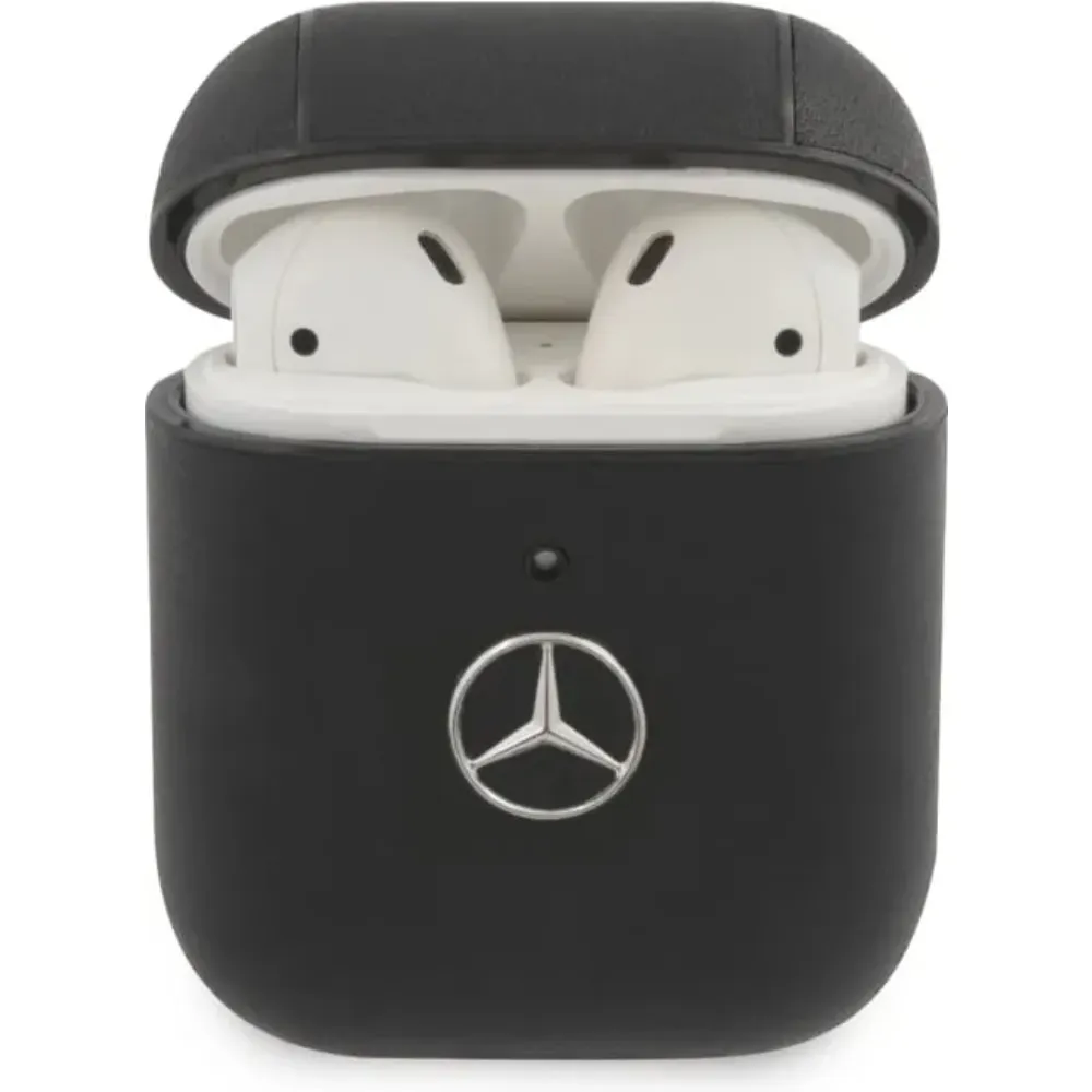 Mercedes-Benz Lederhülle für Airpods 1/2 - Schwarz