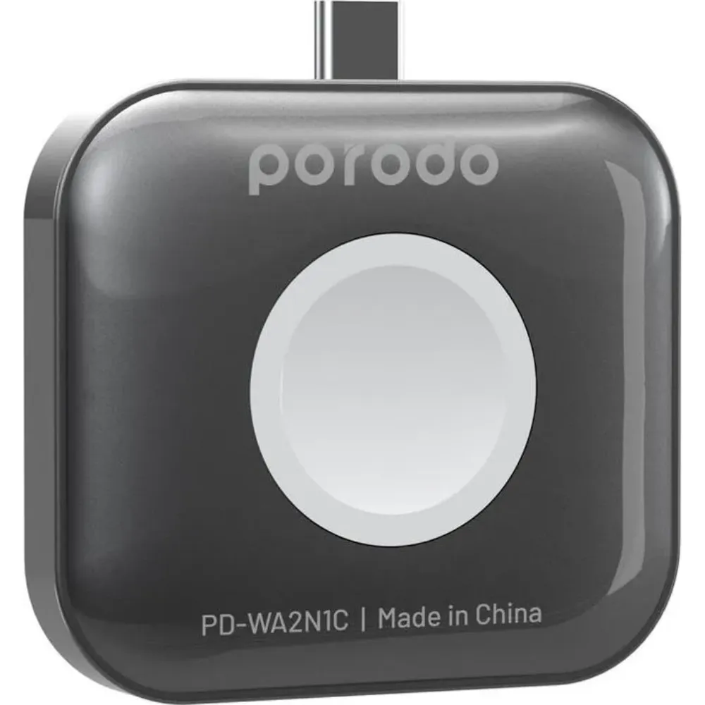 Porodo 2 in 1 Watch und Airpod Ladegerät mit Typ C Anschluss - Grau