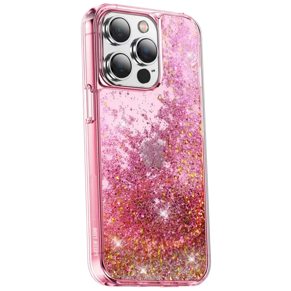 Green Lion Happiness 3D Glitter Resin Case