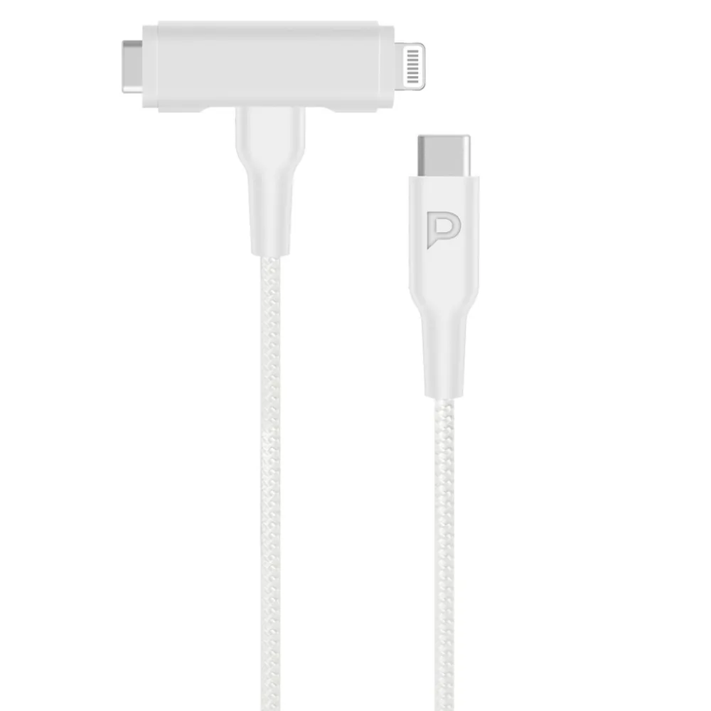 Powerology MFI Typ-C auf Typ-C und Lightning 2in1 C94 Kabel