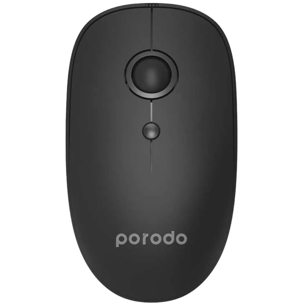 Porodo 2 in 1 Kabellose Maus - Schwarz