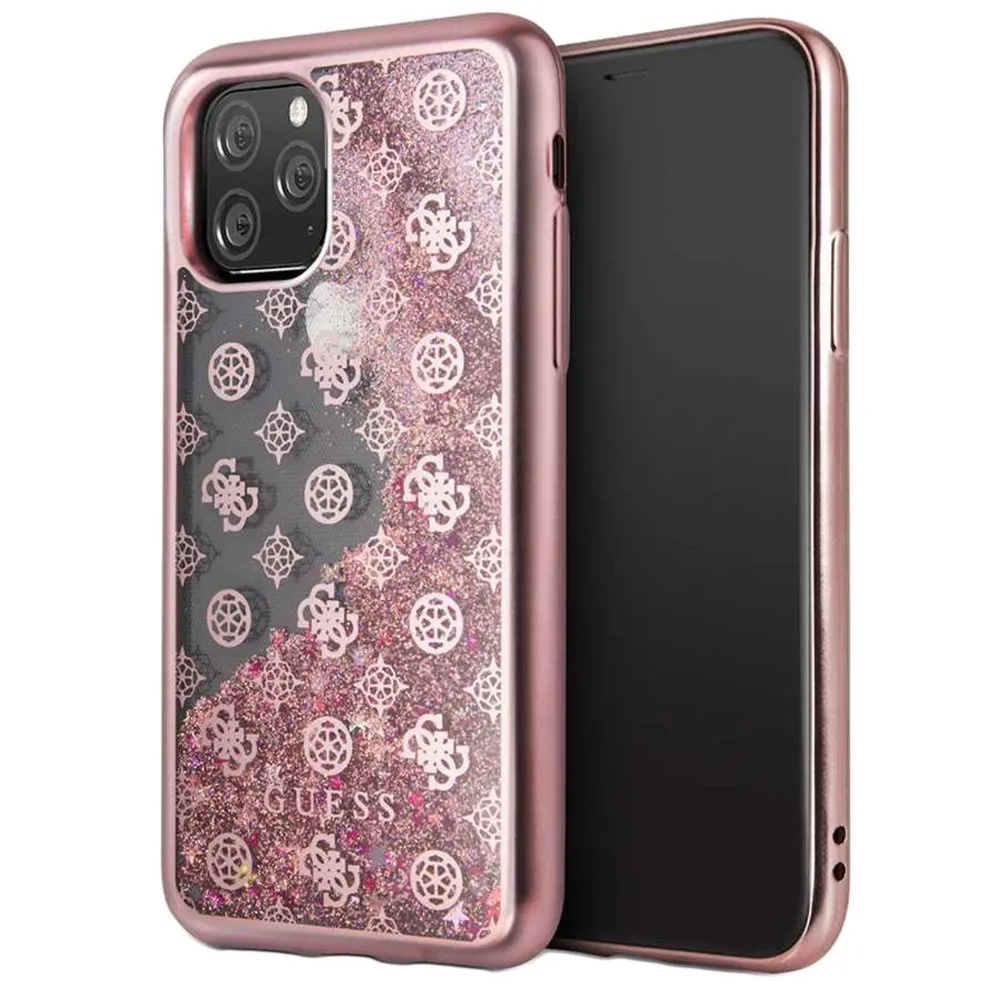 Guess Glitzer Hülle für Apple iPhone 11 Pro - Rose Gold