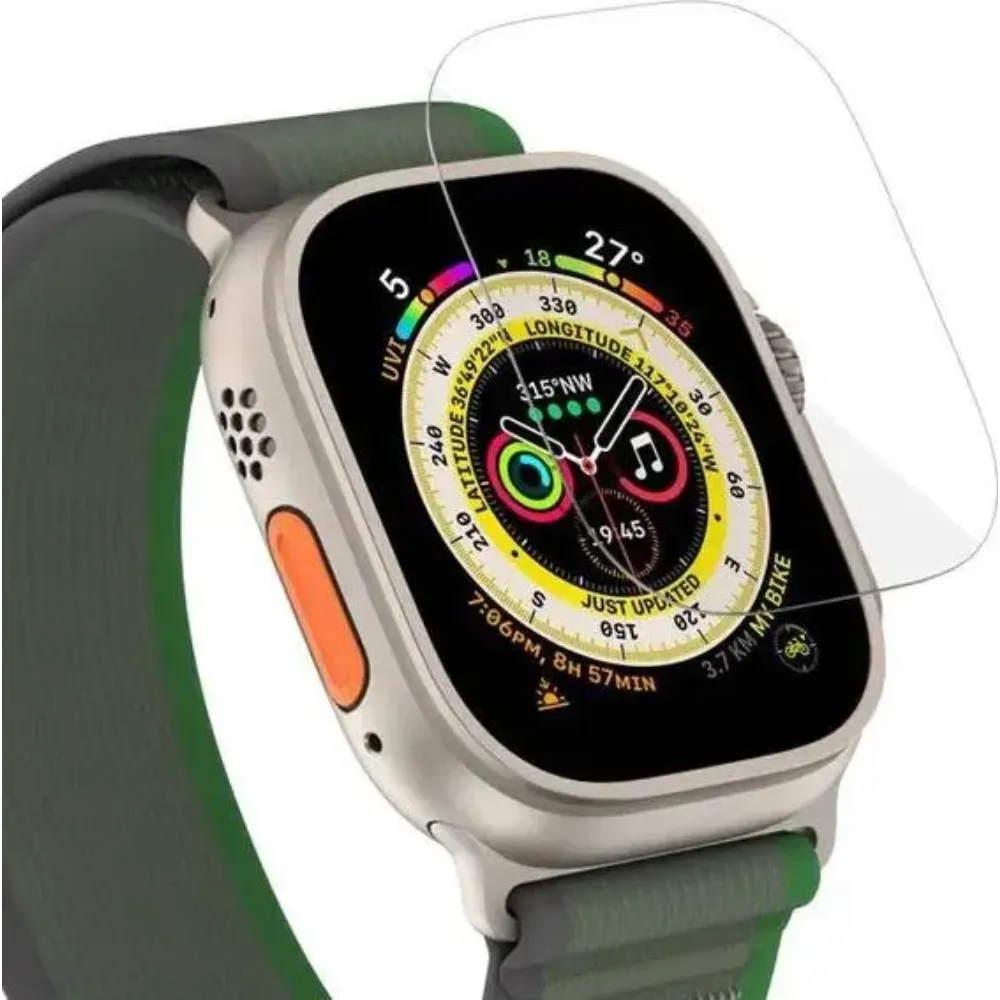 Green Lion Ultra HD Panzerglas Vollschutz für Watch 49mm - Klar