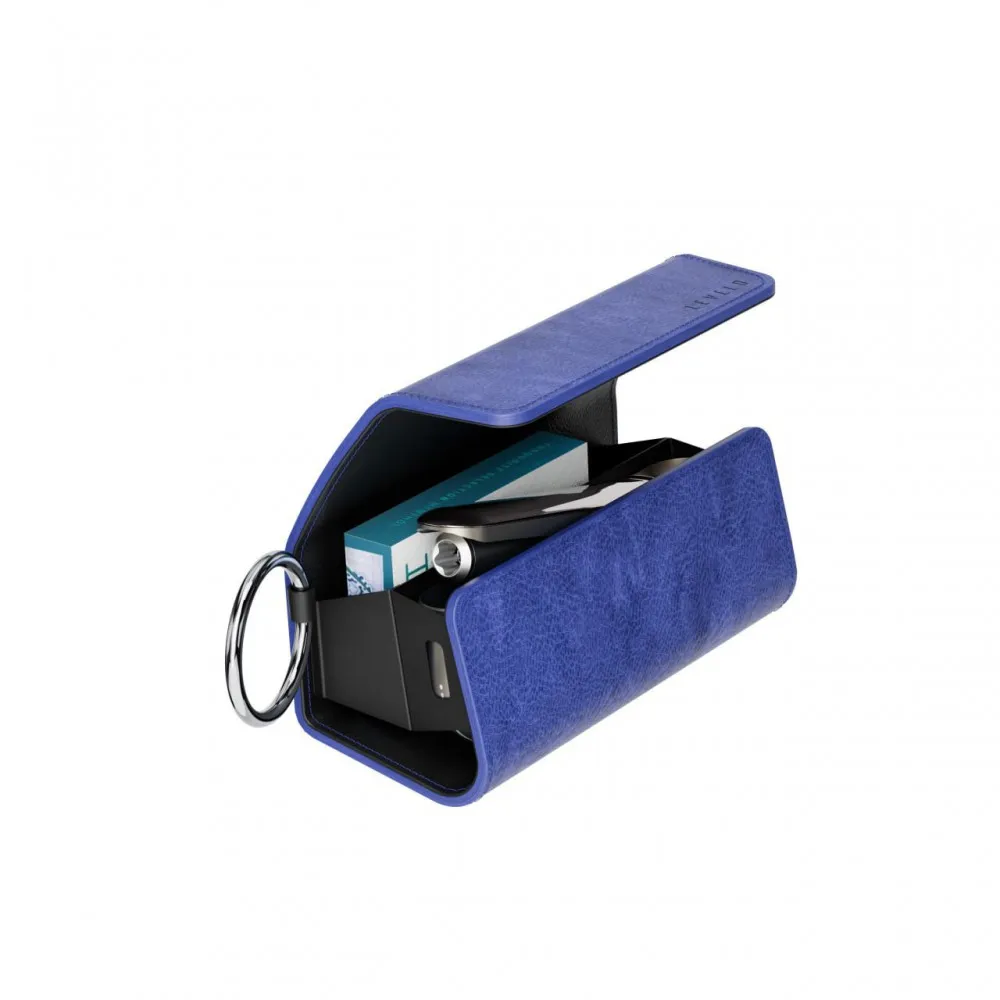 Levelo Neo Leather Case For IQOS Iluma 2023 With Terra Ciggaratte Compartment - Blue