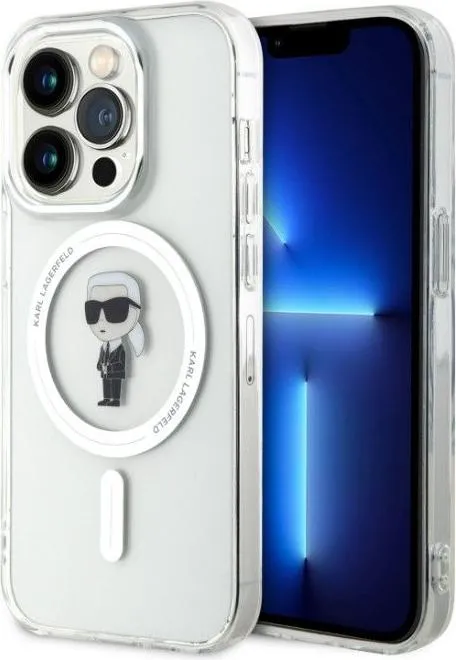 Karl Lagerfeld Magsafe IML IKonIK Case for iPhone 15 Pro -Transparent