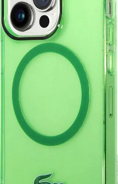 Lacoste HC Magsafe Transparent Case for iPhone 15 Pro -Green
