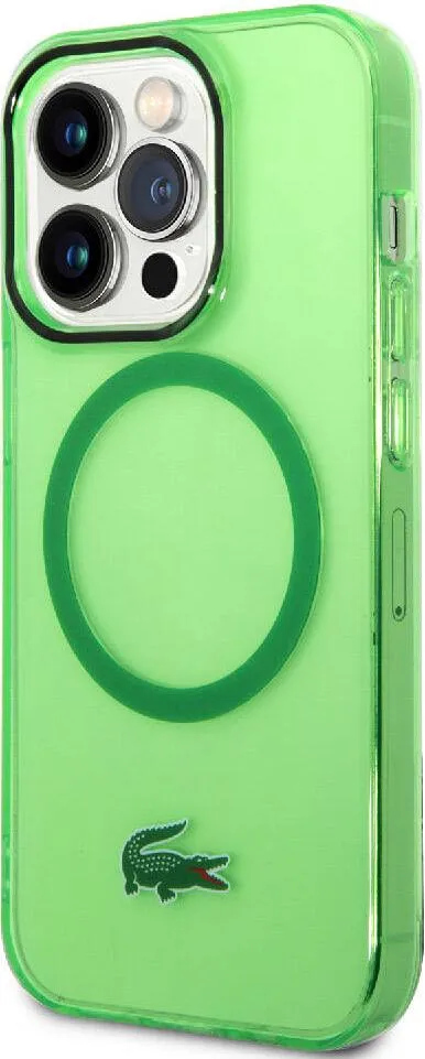 Lacoste HC Magsafe Transparent Case for iPhone 15 Pro -Green