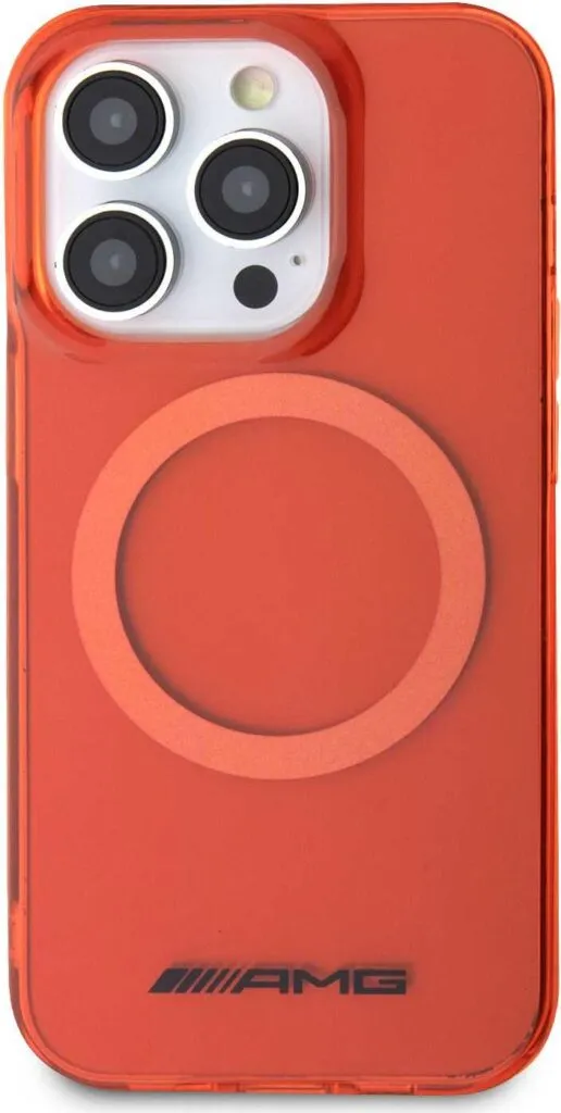 AMG Magsafe Transparent Case for iPhone 15 Pro Max -Orange