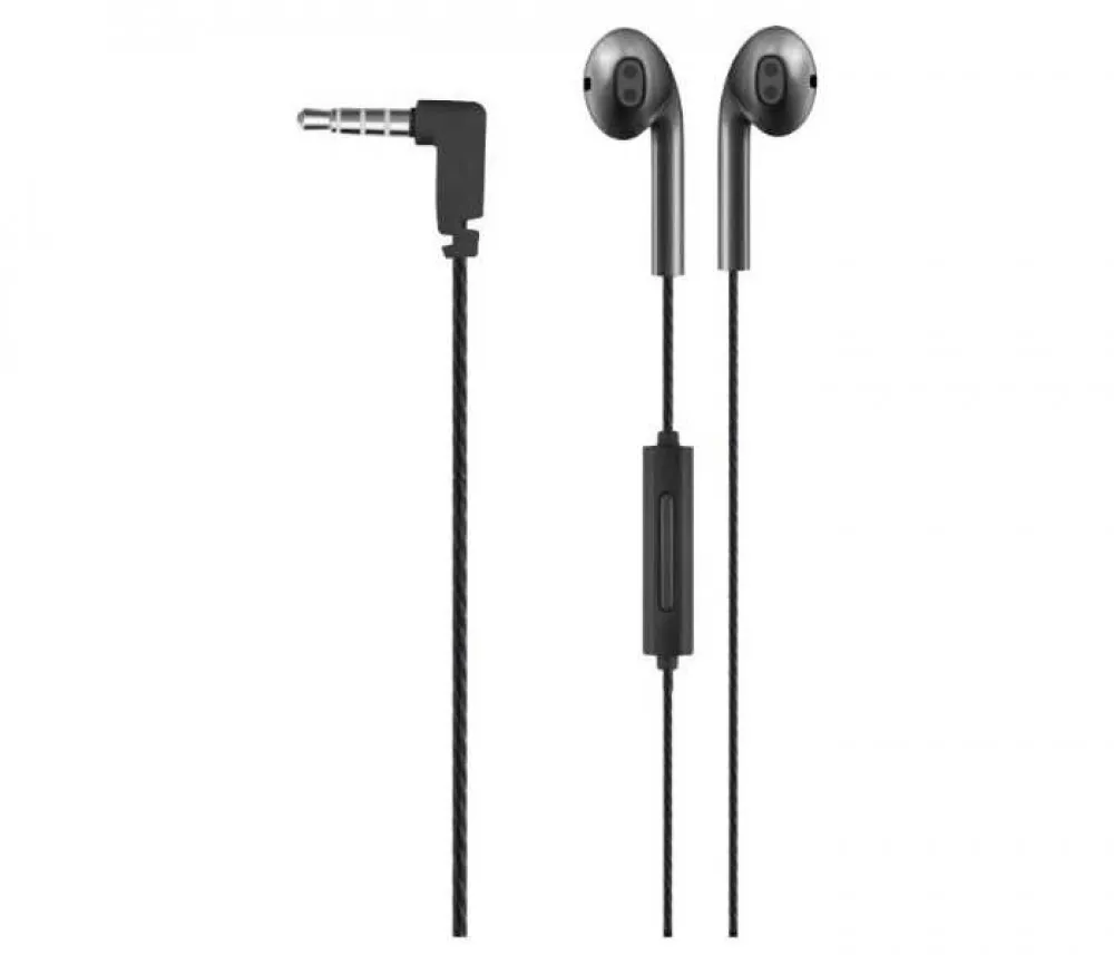 Porodo Stereo Earphone 3.5mm mit Mikrofon - Schwarz Porodo Stereo Earphone 3.5mm mit Mikrofon - Schwarz