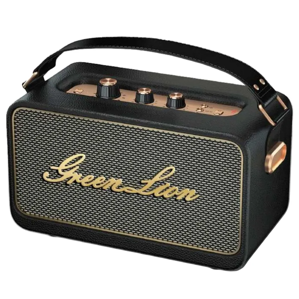 Green Lion Klassischer Stereo-Lautsprecher - Schwarz