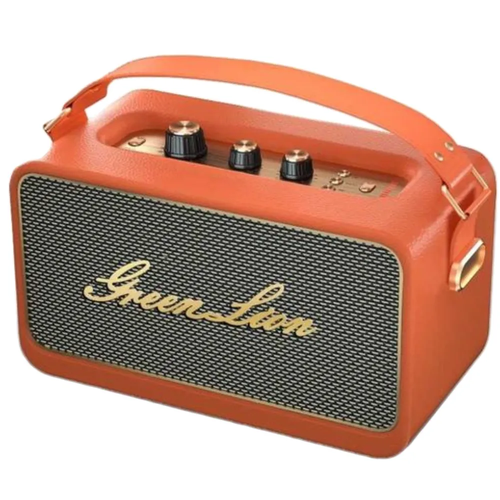 Green Lion Klassischer Stereo-Lautsprecher - Orange