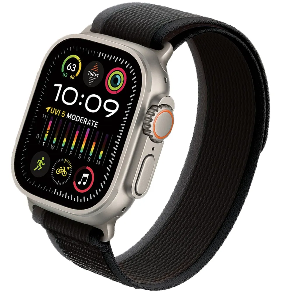 Green Lion Trail Loop Nylonarmband 42/44/45/49mm - Blau/Schwarz