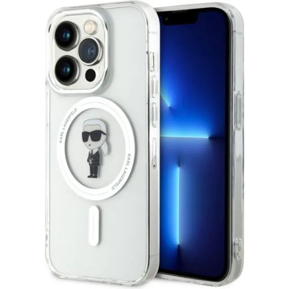 Karl Lagerfeld Magsafe Hülle für Apple iPhone 15 Pro - Transparent