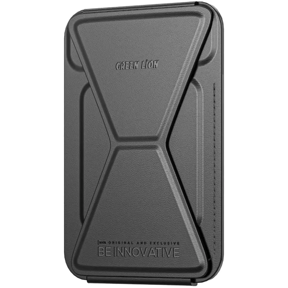 Green Lion Magnetische Geldbörse - Schwarz