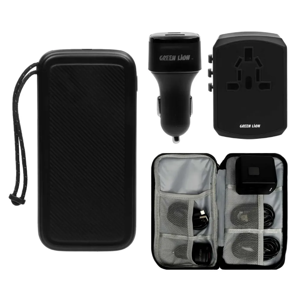 Green Lion 6in1 Universal Reisetasche mit Powerbank & Kabeln