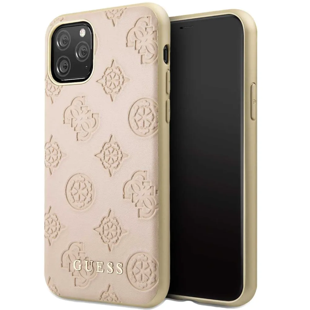 Guess Leder Hardcase Apple iPhone 11 Pro Max - Hellrosa