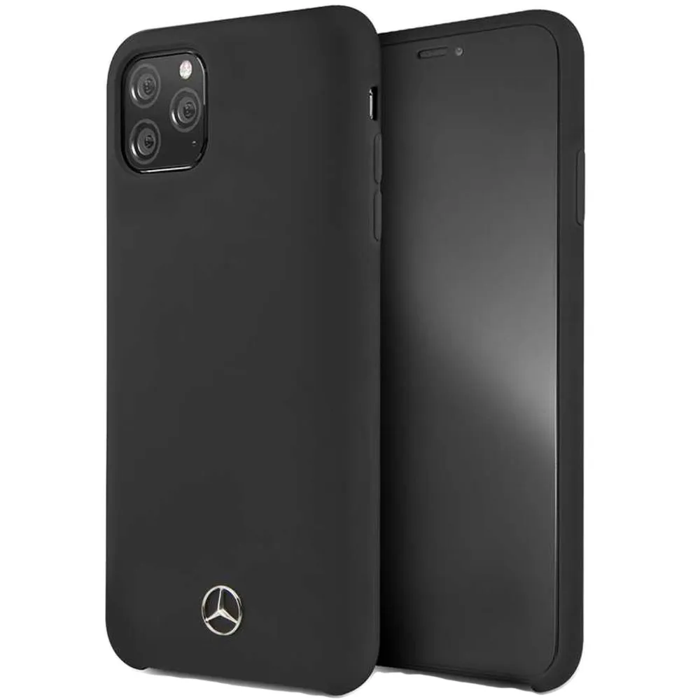 Mercedes-Benz Flüssig silikonhülle für Apple iPhone 11 Pro - Schwarz