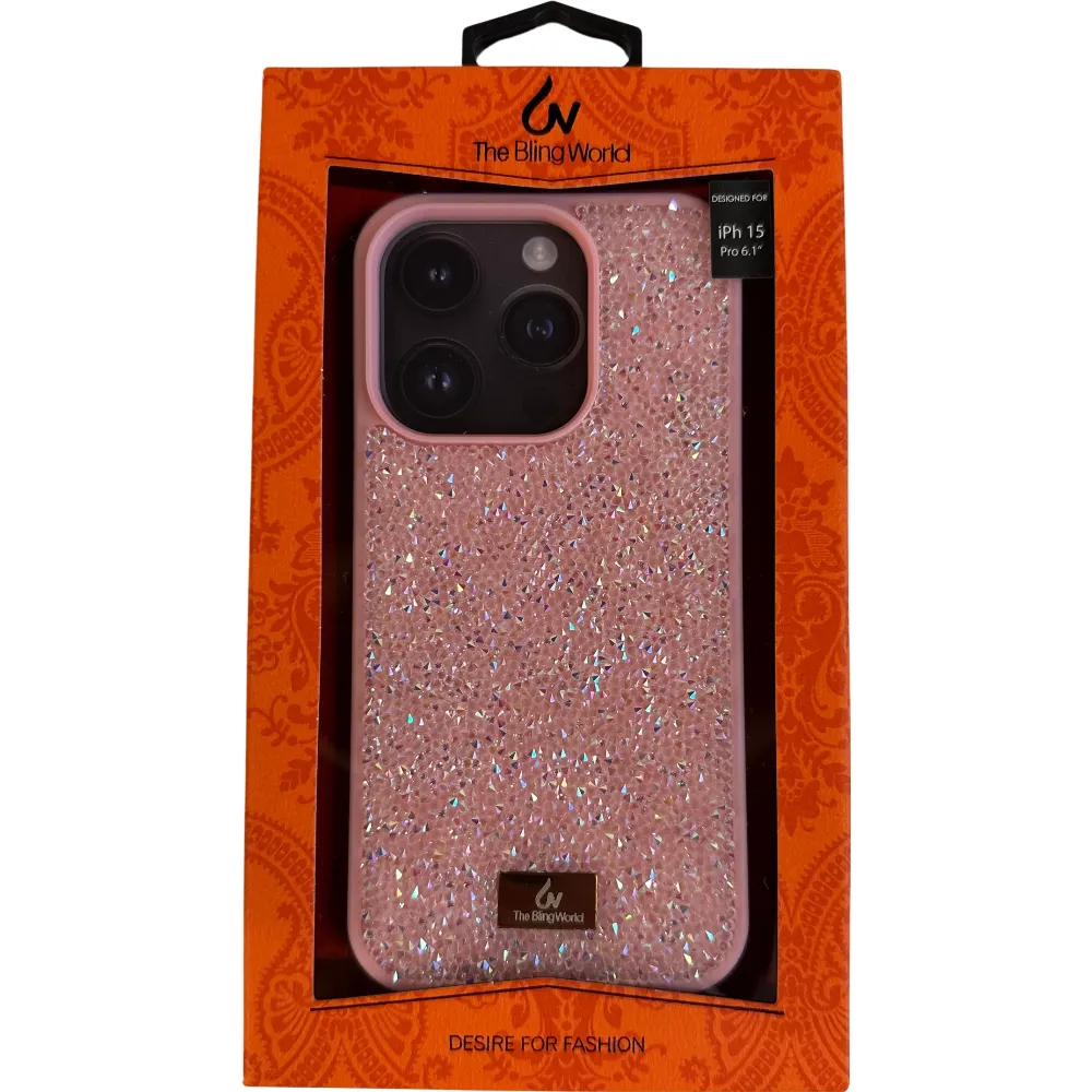 The Bling World Hülle für Apple iPhone 15 Pro - Rosa