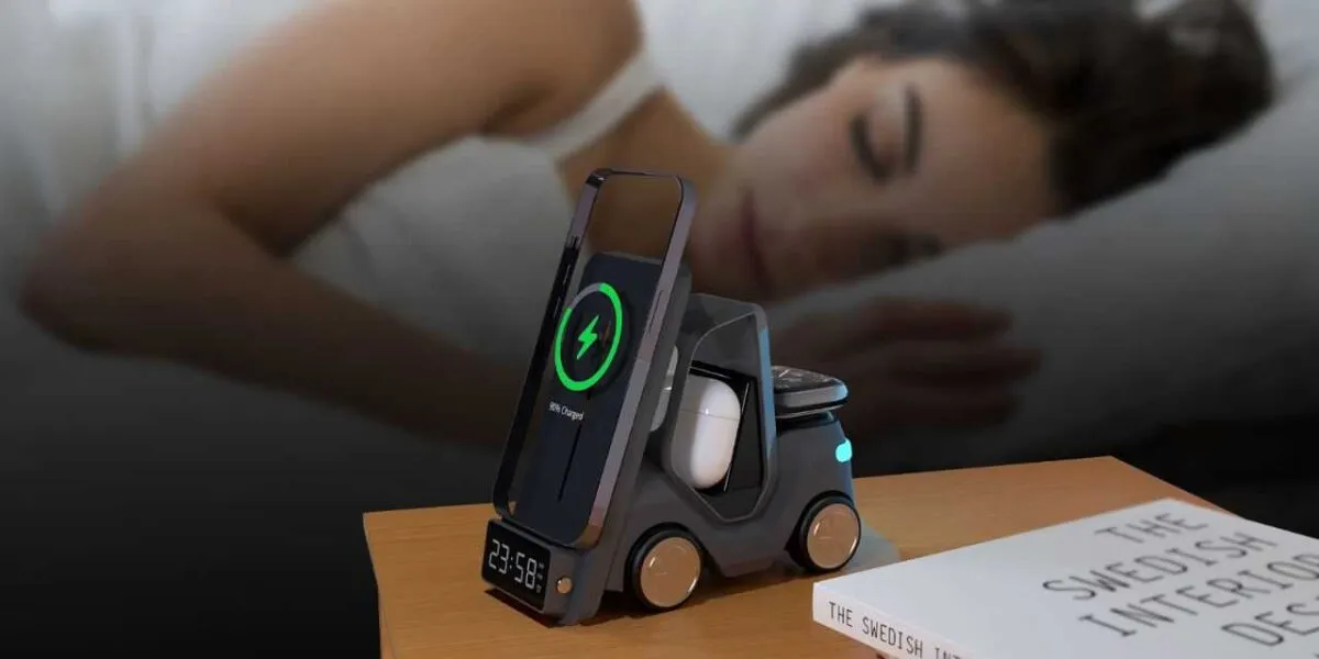 Green Lion Forklift 5 in 1 Wireless Charger Stand