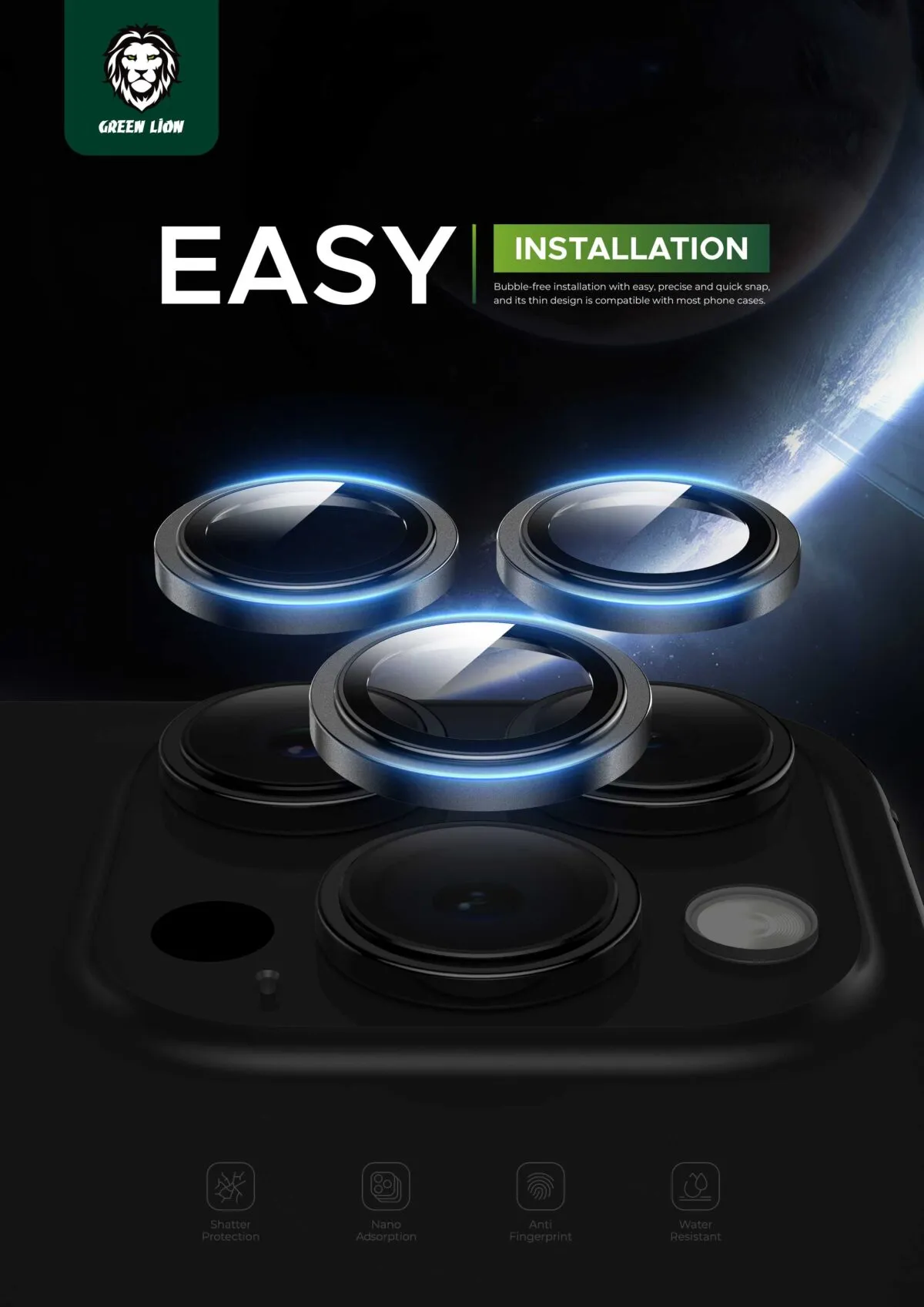 Green Lion HD Plus Camera Lens for iPhone 15 Pro / 15 Pro Max