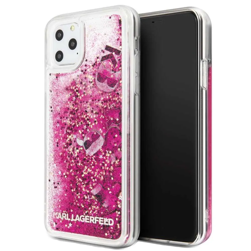 Karl Lagerfeld Backcover Glitzer Apple iPhone 11 Pro Max - Roségold