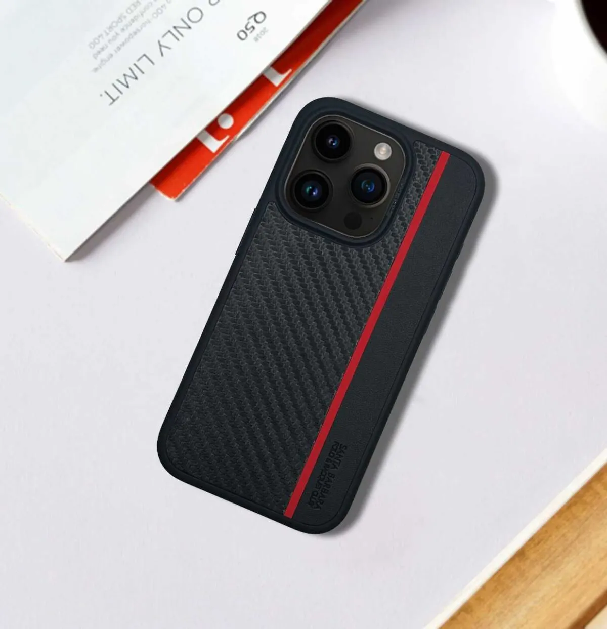 SBPRC Polo Apple Hazel Case,Card Bag,Key Chain)iPhone 15 Pro 6.1 Zoll -Black