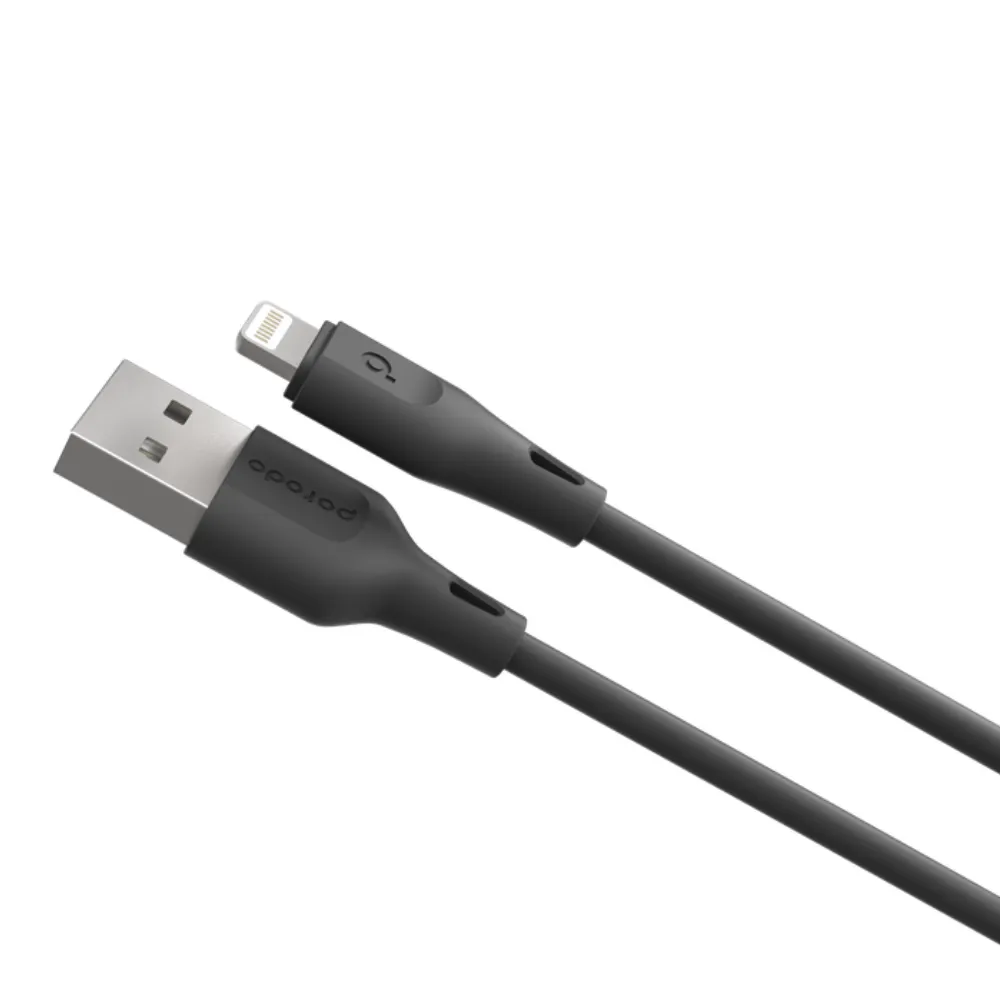 Porodo Lightning Kabel 3m,2.4A - Schwarz