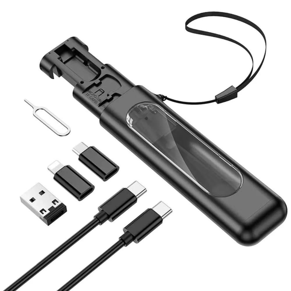 Green Lion Datenkabel Aufbewahrungsbox - Schwarz