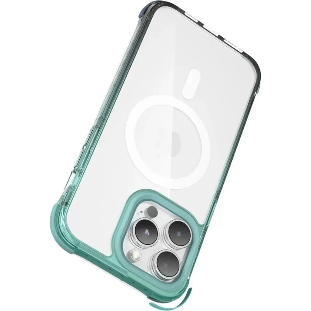 Green Lion Magsafe Gradio Anti Collision Corner hülle für Apple iPhone 15 Pro - Grün/Schwarz