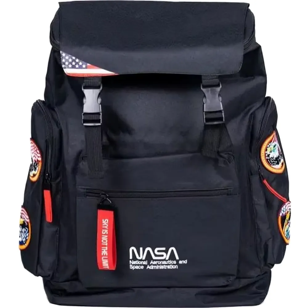 Nasa Canvas Laptop-Rucksack 28X15X44cm - Schwarz