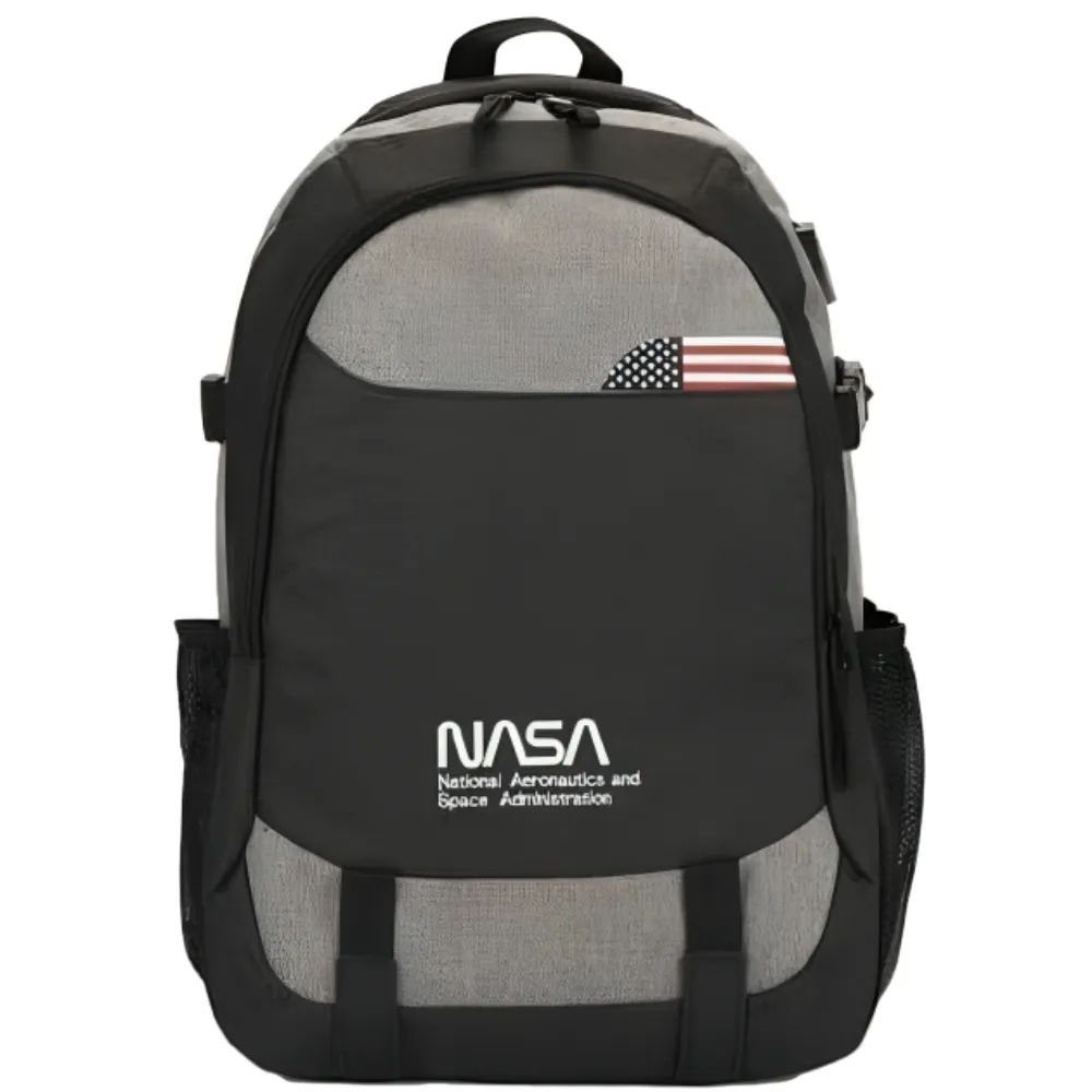 Nasa Oxford Laptop-Rucksack 31X15X46cm - Schwarz Nasa Oxford Laptop-Rucksack 31X15X46cm - Schwarz