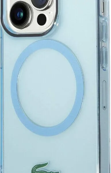Lacoste HC Magsafe Transparent Case for iPhone 15 Pro -Blue