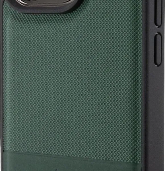 U.S.Polo Assn. PU Leather Mesh Pattern DH Case for iPhone 15 Pro - Green