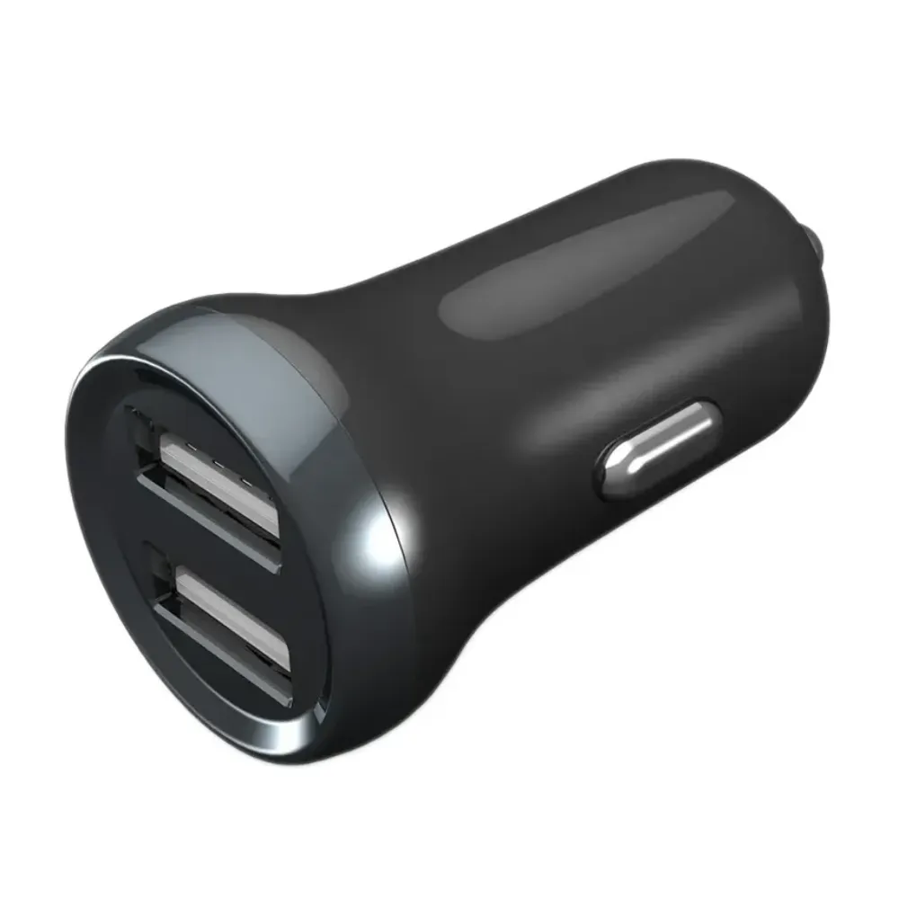 Porodo Dual Port Mini Autoladegerät 2.4A - Schwarz