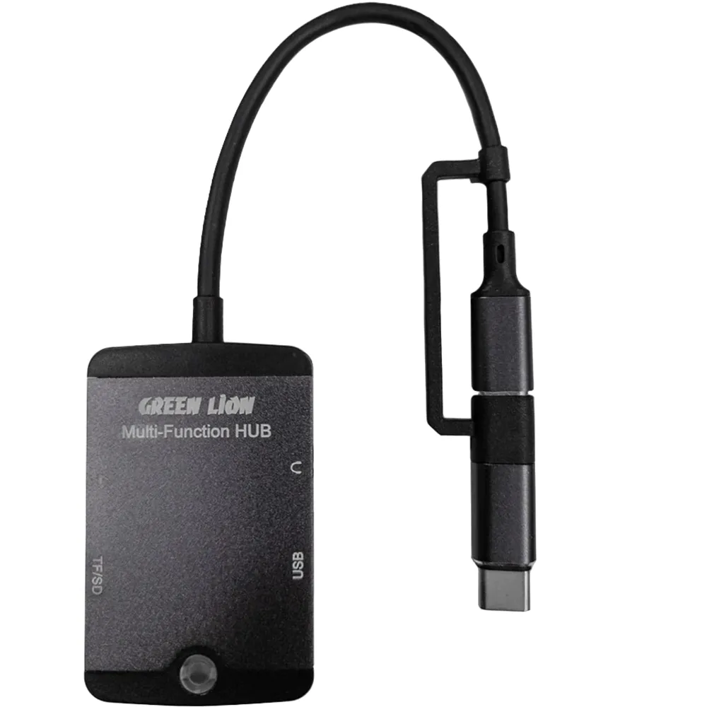 Green Lion 5 in 1 Mini Hub - Schwarz