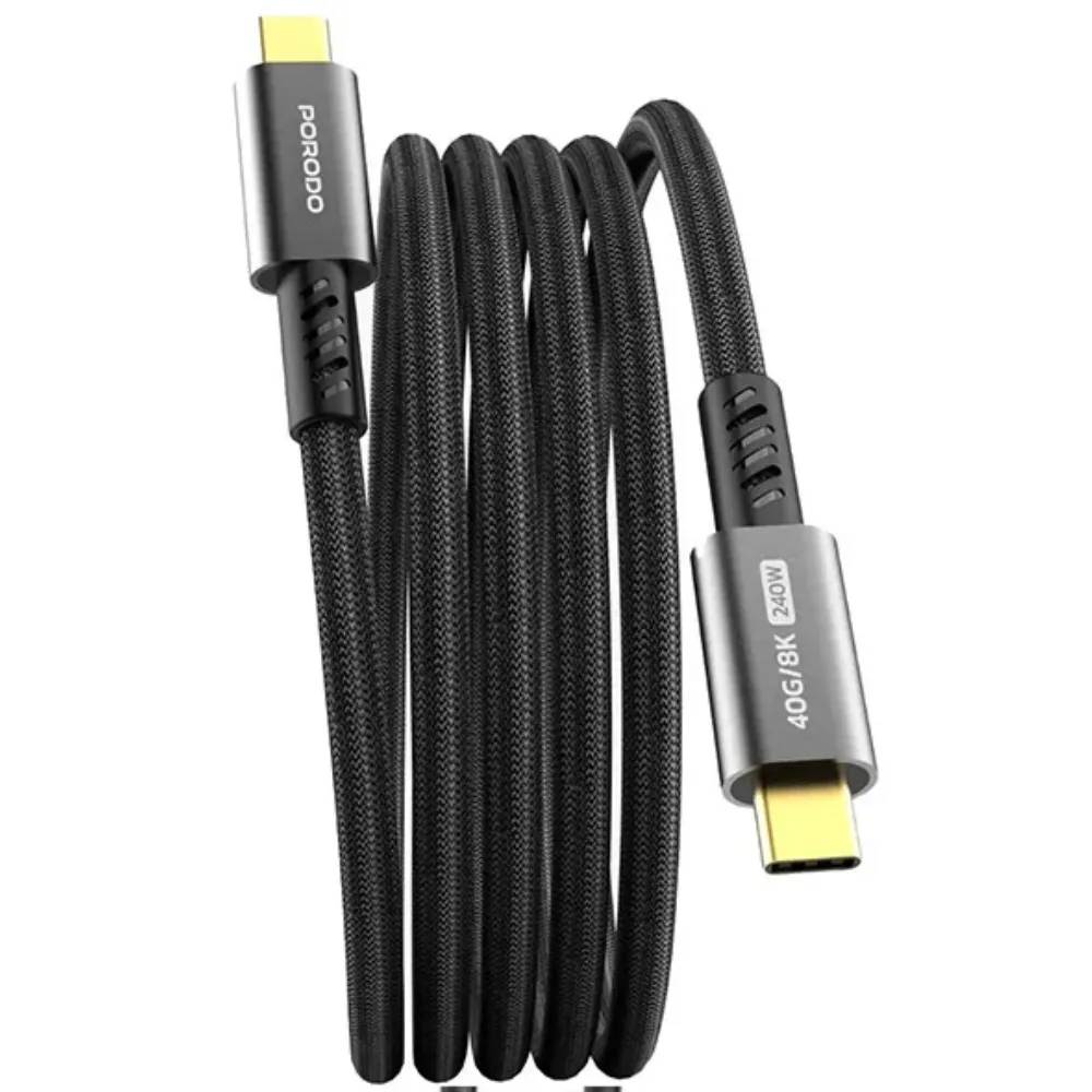 Porodo woven TypeC-C Cable 240w