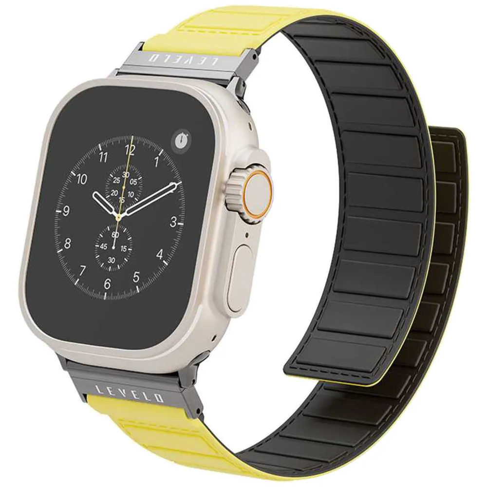 Levelo Vogue Magnetisches Silikon Uhrenarmband - Gelb