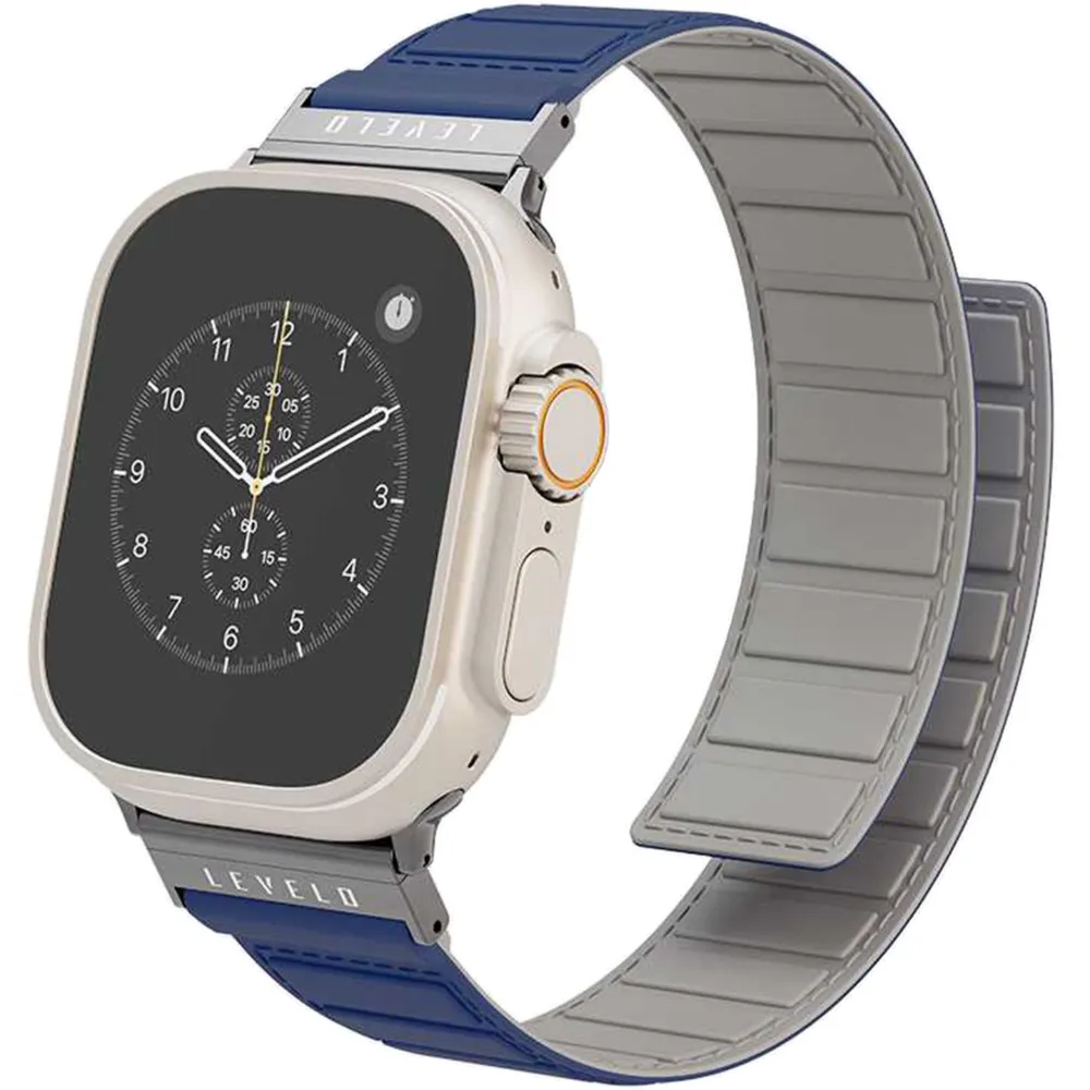 Levelo Vogue Magnetisches Silikon Uhrenarmband - Blau