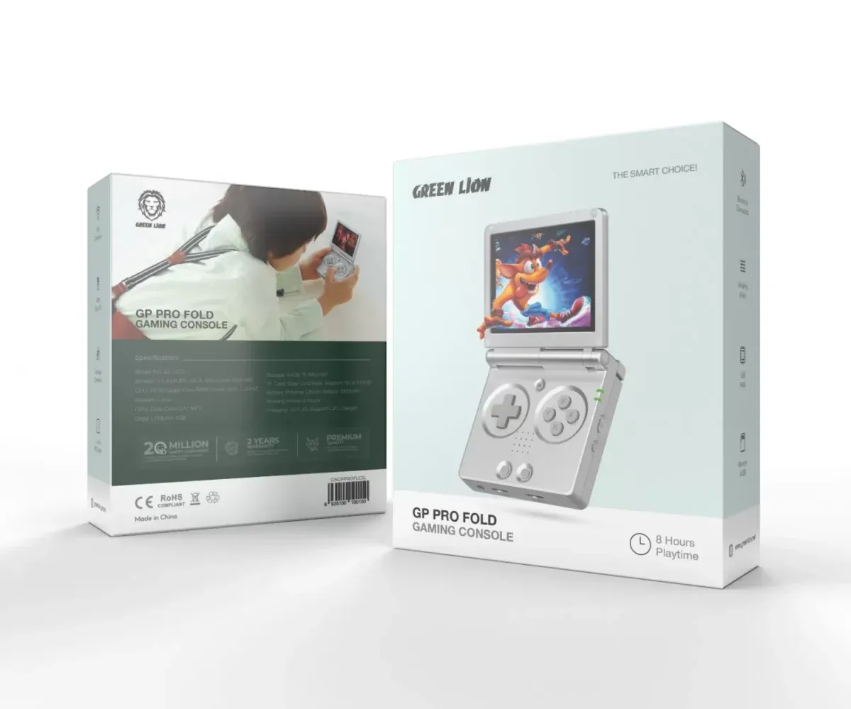 Green Lion GP Pro Fold Gaming Console - Silver