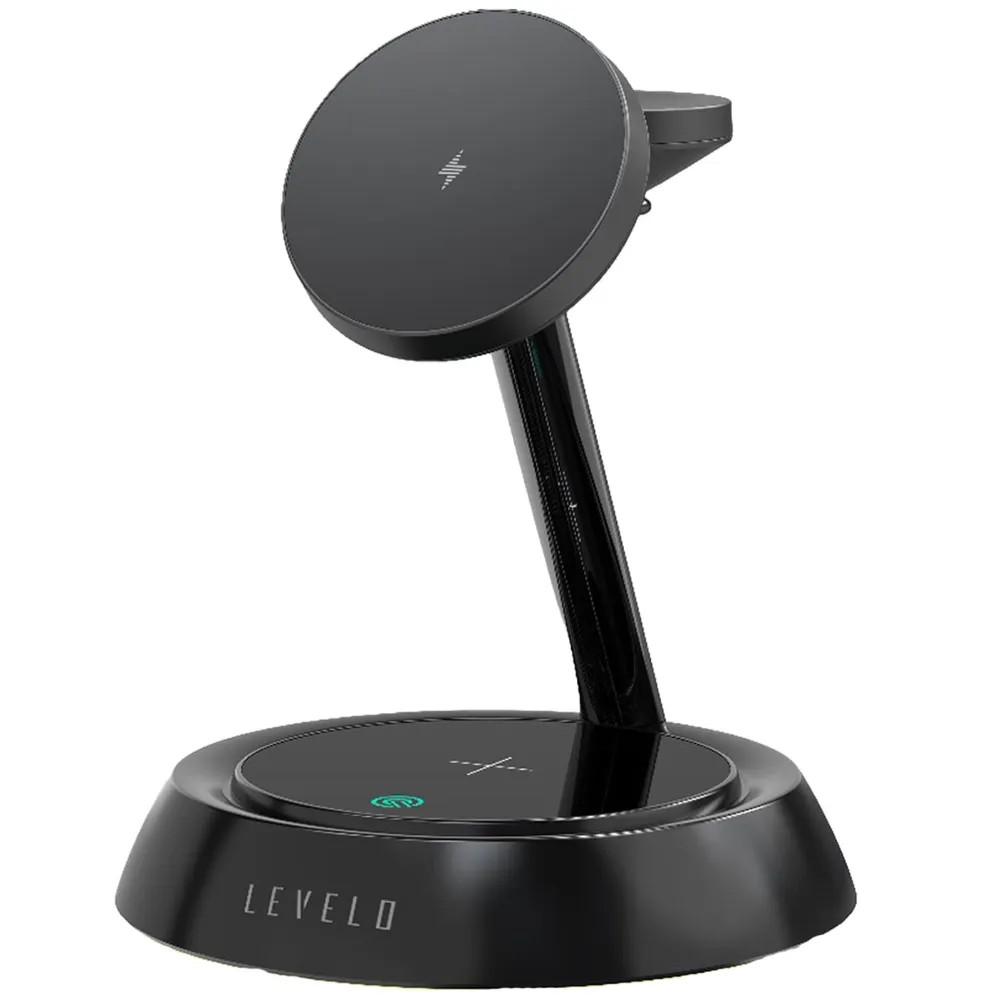 Levelo Sienese 3in1 Kabelloses Ladegerät - Schwarz